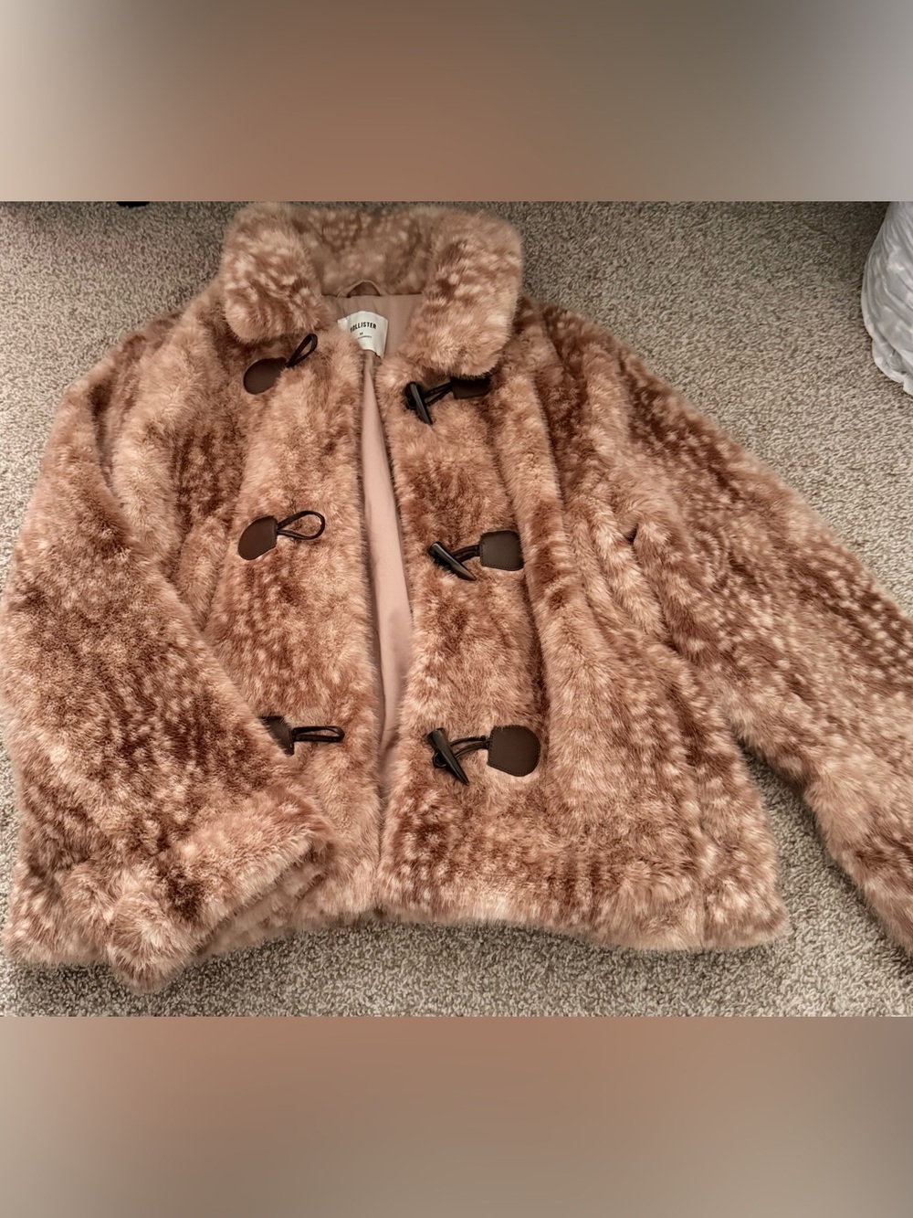 Hollister Faux-Fur Toggle Pea Coat - Picture 1 of 3